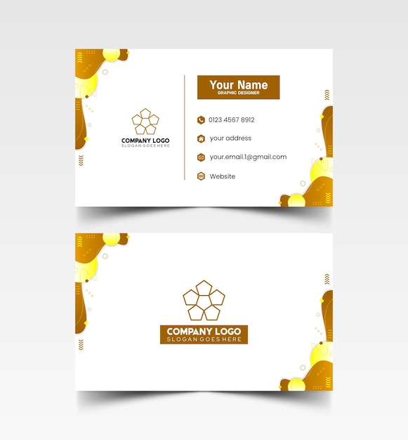 Modelo de diseño simple de nombre y tarjeta de identificación 8