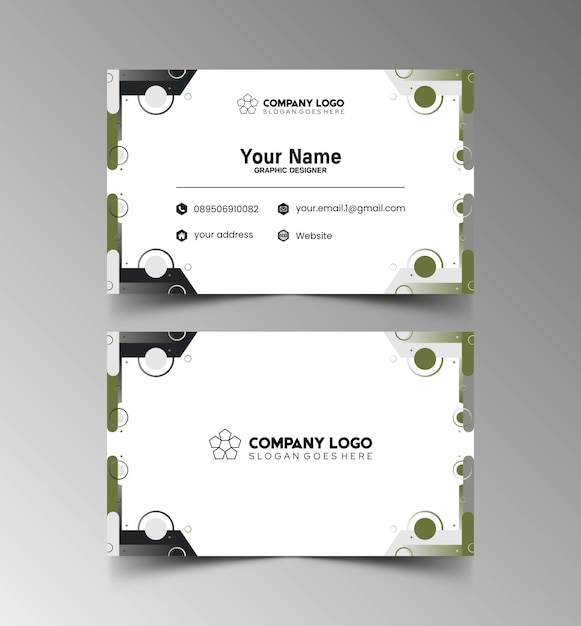 Modelo de diseño simple de nombre y tarjeta de identificación 8