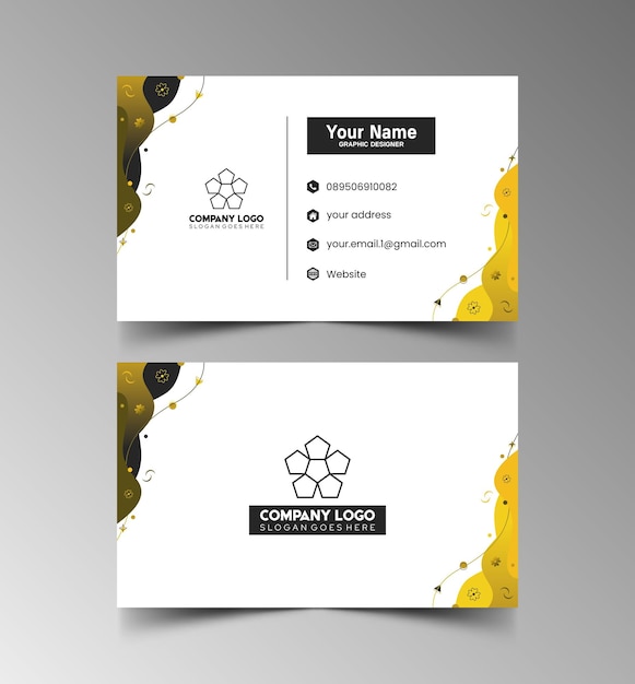 Modelo de diseño simple de nombre y tarjeta de identificación 8