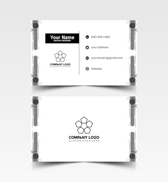Modelo de diseño simple de nombre y tarjeta de identificación 8