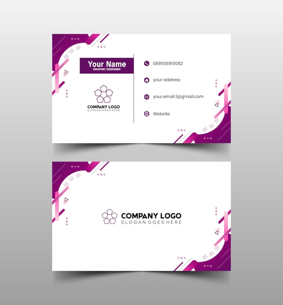 Modelo de diseño simple de nombre y tarjeta de identificación 8