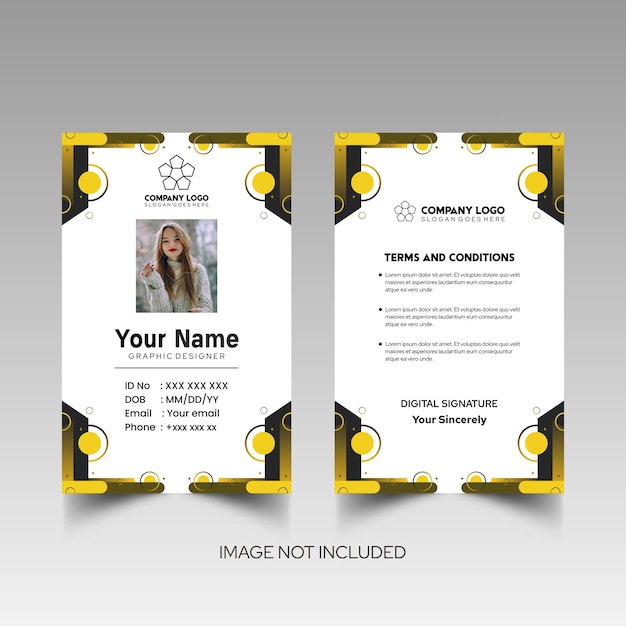 Modelo de diseño simple de nombre y tarjeta de identificación 8