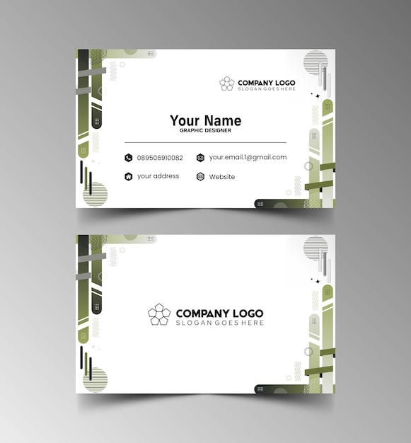 Modelo de diseño simple de nombre y tarjeta de identificación 8