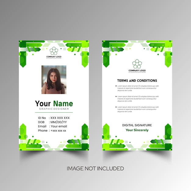 Modelo de diseño simple de nombre y tarjeta de identificación 8