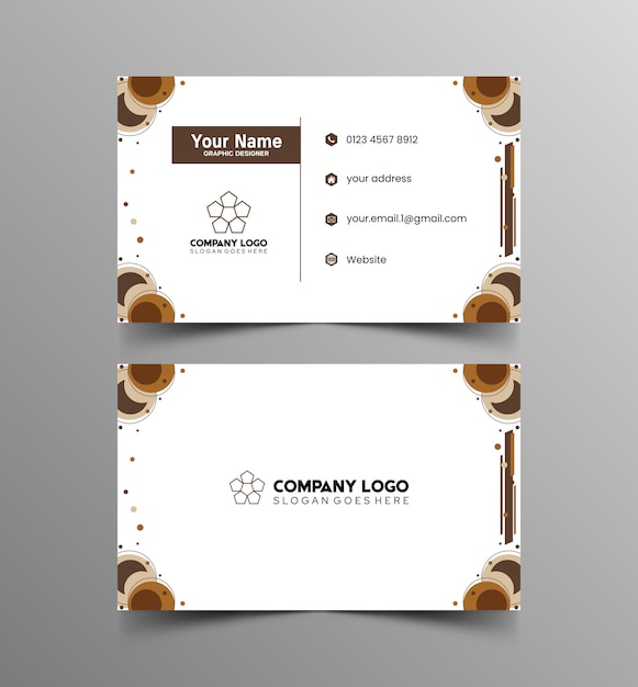 Modelo de diseño simple de nombre y tarjeta de identificación 8
