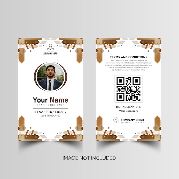 Modelo de diseño simple de nombre y tarjeta de identificación 8