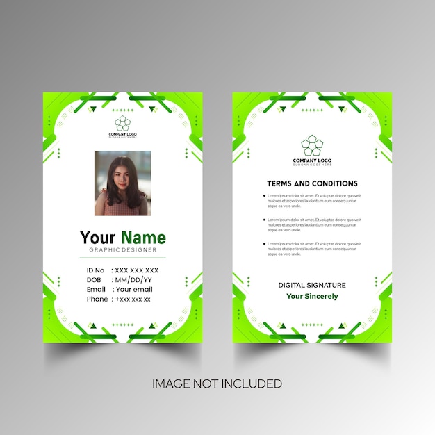 Modelo de diseño simple de nombre y tarjeta de identificación 8
