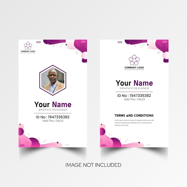 Modelo de diseño simple de nombre y tarjeta de identificación 8