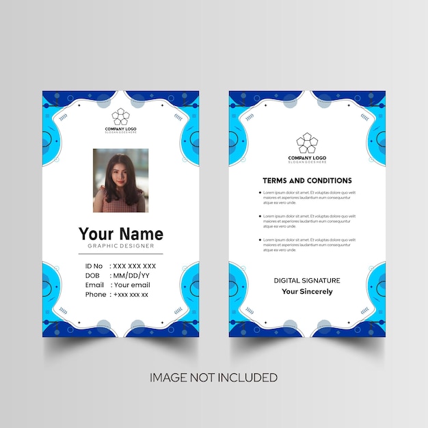 Modelo de diseño simple de nombre y tarjeta de identificación 8