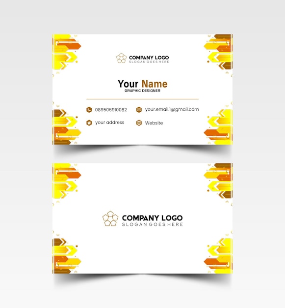 Modelo de diseño simple de nombre y tarjeta de identificación 8