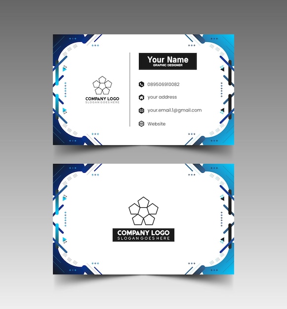 Modelo de diseño simple de nombre y tarjeta de identificación 8