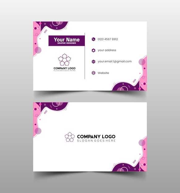 Modelo de diseño simple de nombre y tarjeta de identificación 8