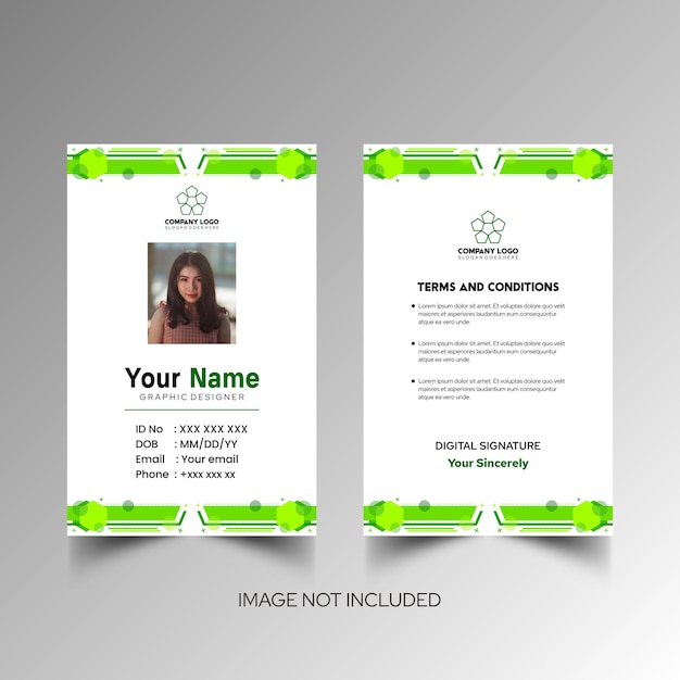Modelo de diseño simple de nombre y tarjeta de identificación 8