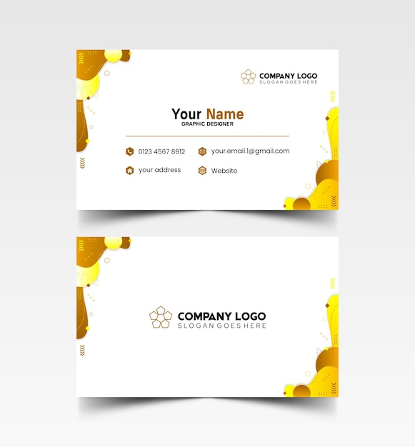 Modelo de diseño simple de nombre y tarjeta de identificación 8