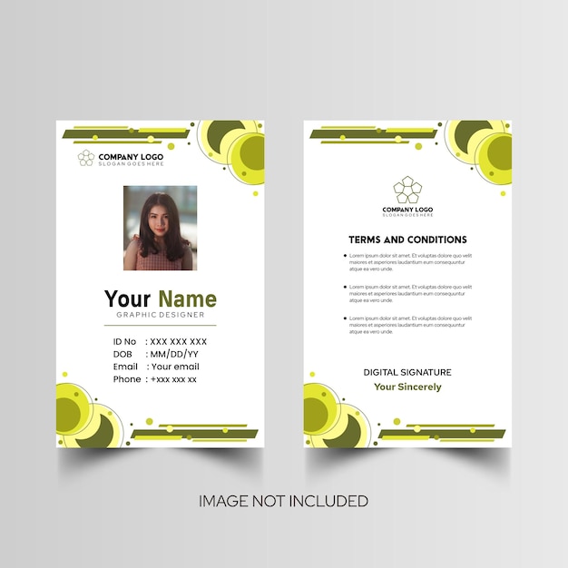 Modelo de diseño simple de nombre y tarjeta de identificación 8