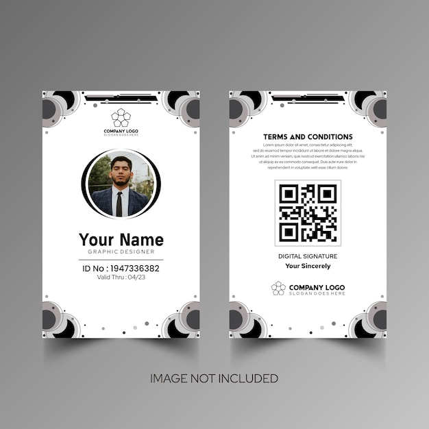 Modelo de diseño simple de nombre y tarjeta de identificación 8
