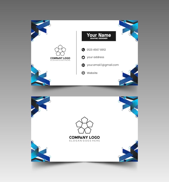 Modelo de diseño simple de nombre y tarjeta de identificación 8