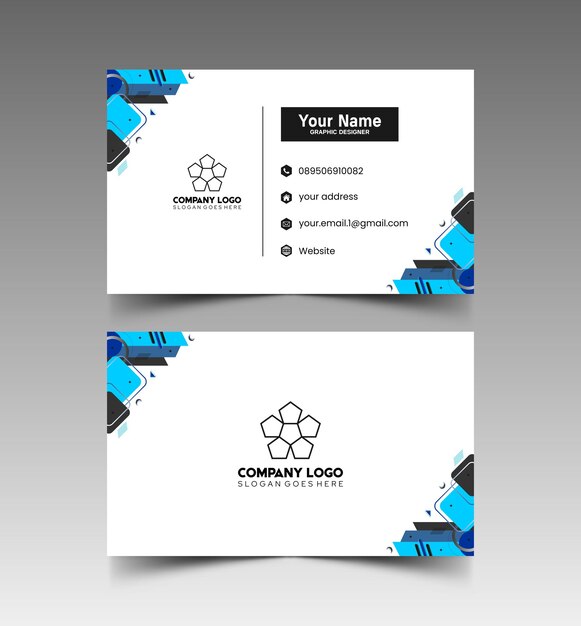 Modelo de diseño simple de nombre y tarjeta de identificación 8