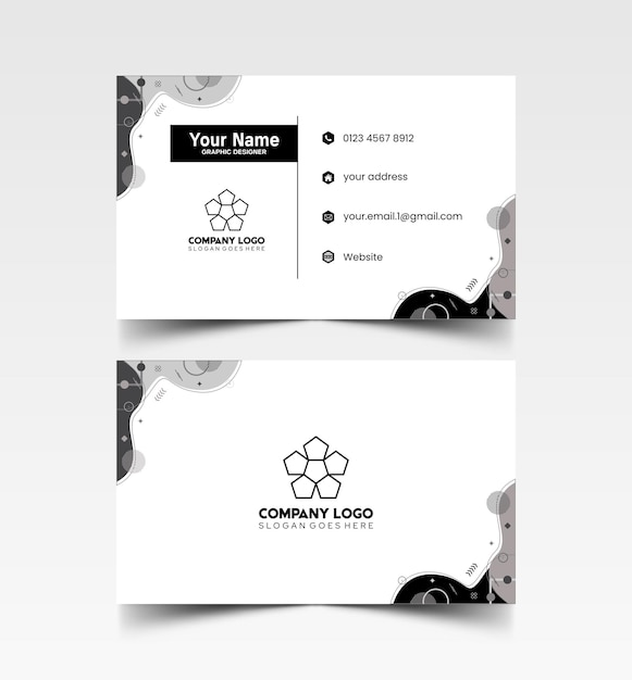 Modelo de diseño simple de nombre y tarjeta de identificación 8