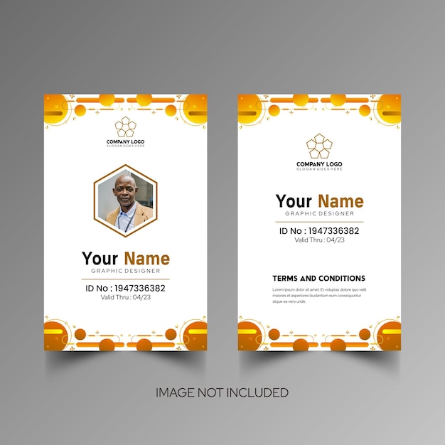 Modelo de diseño simple de nombre y tarjeta de identificación 8