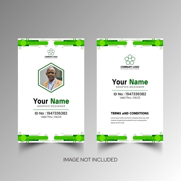 Modelo de diseño simple de nombre y tarjeta de identificación 8