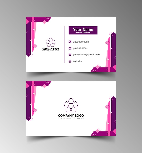 Modelo de diseño simple de nombre y tarjeta de identificación 8