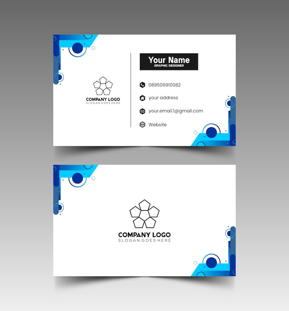 Modelo de diseño simple de nombre y tarjeta de identificación 8