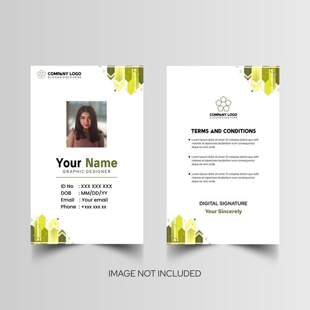 Modelo de diseño simple de nombre y tarjeta de identificación 8