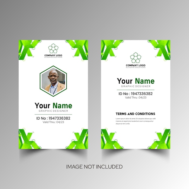 Modelo de diseño simple de nombre y tarjeta de identificación 8