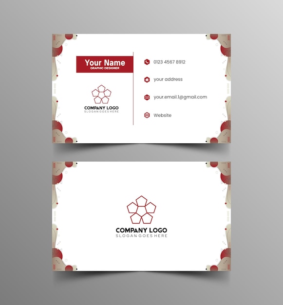 Modelo de diseño simple de nombre y tarjeta de identificación 8