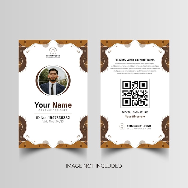 Modelo de diseño simple de nombre y tarjeta de identificación 8