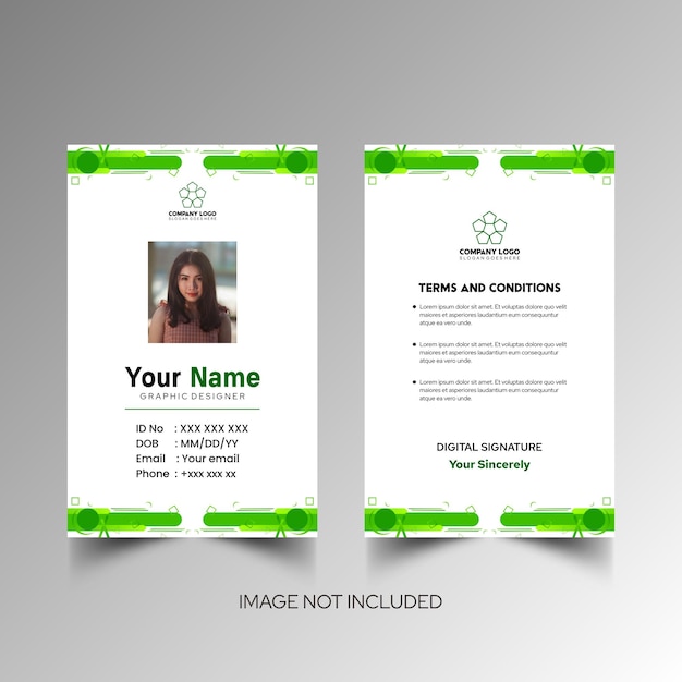 Modelo de diseño simple de nombre y tarjeta de identificación 8