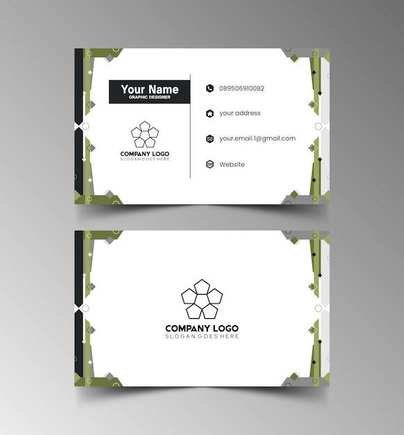 Modelo de diseño simple de nombre y tarjeta de identificación 8