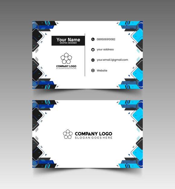 Modelo de diseño simple de nombre y tarjeta de identificación 8