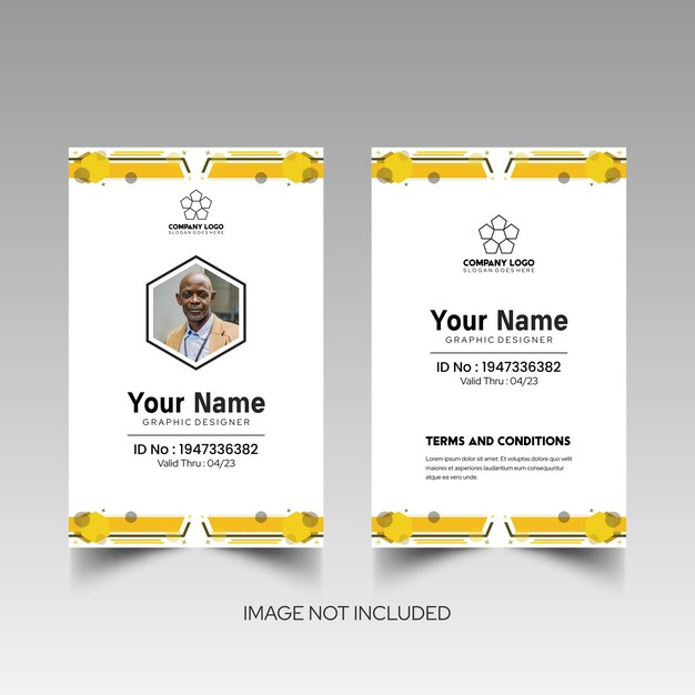 Modelo de diseño simple de nombre y tarjeta de identificación 8
