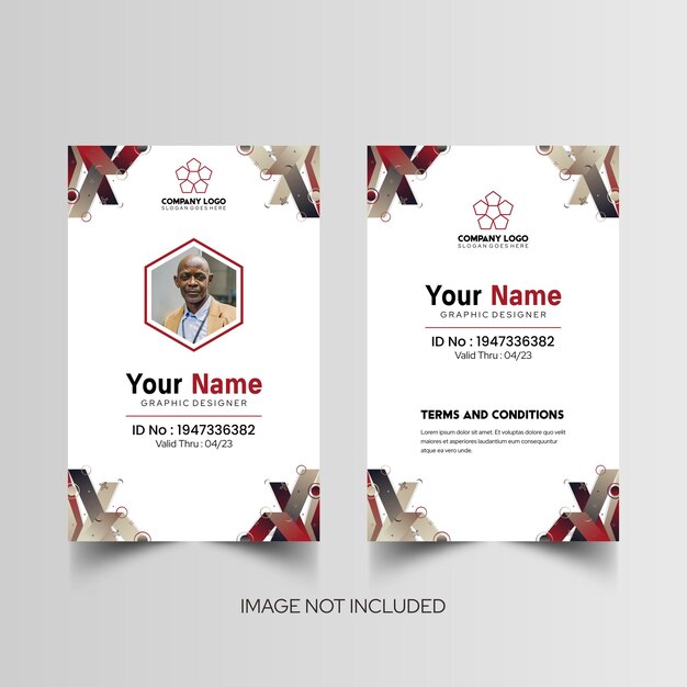Modelo de diseño simple de nombre y tarjeta de identificación 8