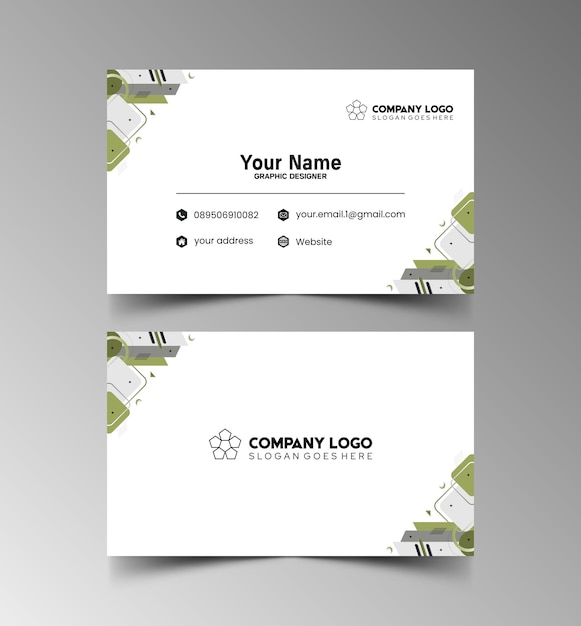Modelo de diseño simple de nombre y tarjeta de identificación 8