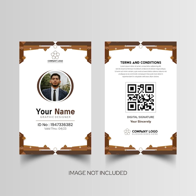 Modelo de diseño simple de nombre y tarjeta de identificación 8