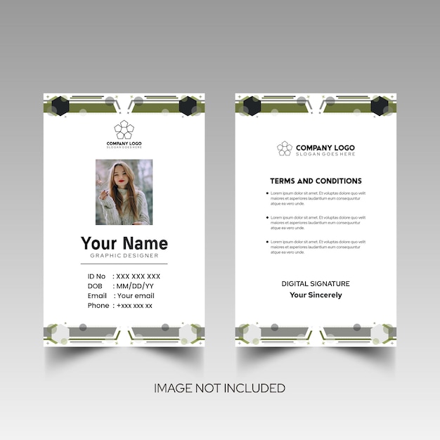 Modelo de diseño simple de nombre y tarjeta de identificación 8