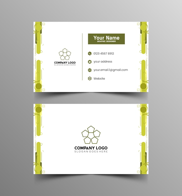 Modelo de diseño simple de nombre y tarjeta de identificación 8