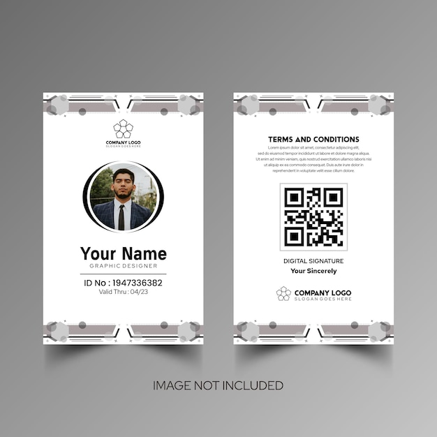 Modelo de diseño simple de nombre y tarjeta de identificación 8