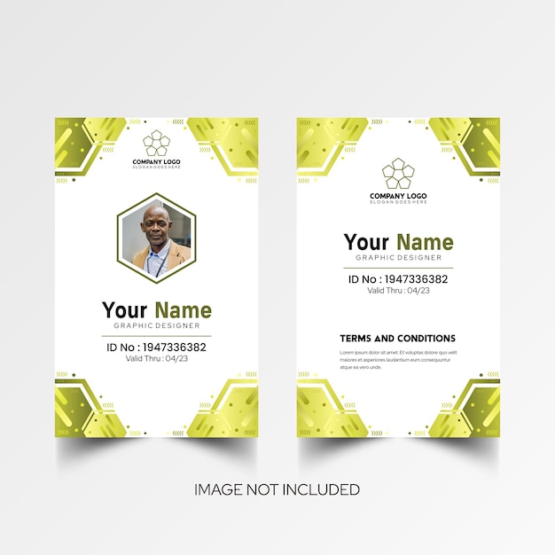 Modelo de diseño simple de nombre y tarjeta de identificación 8