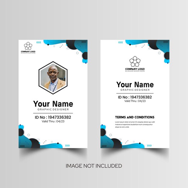 Modelo de diseño simple de nombre y tarjeta de identificación 8