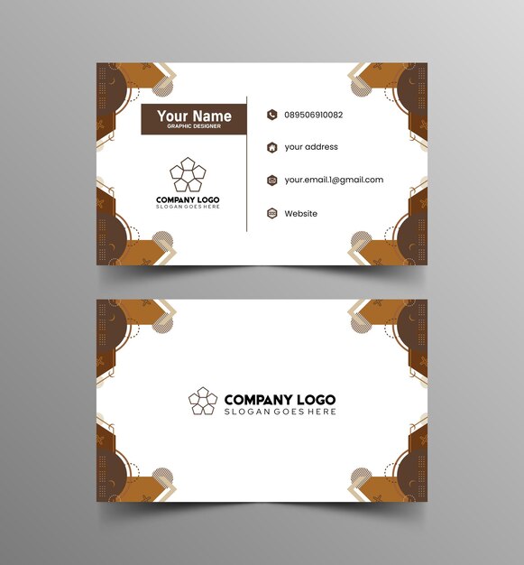 Modelo de diseño simple de nombre y tarjeta de identificación 8