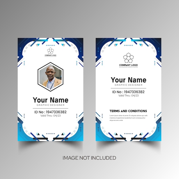 Modelo de diseño simple de nombre y tarjeta de identificación 8