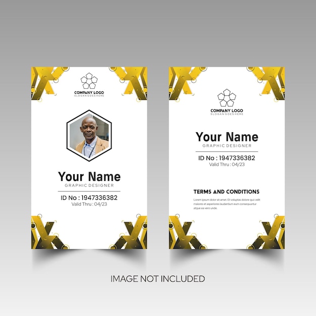 Modelo de diseño simple de nombre y tarjeta de identificación 8