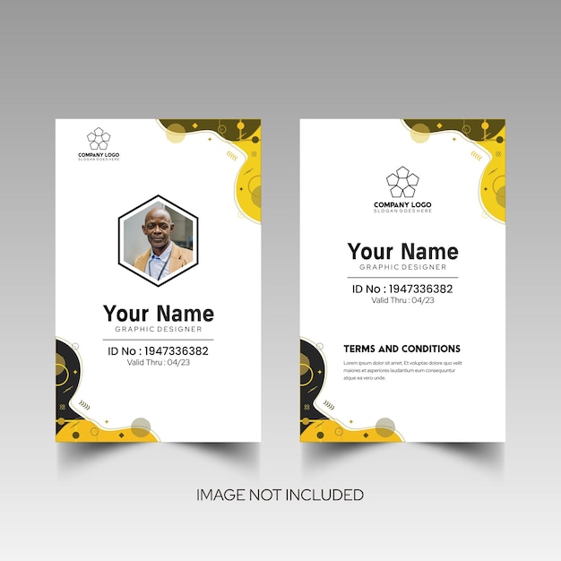 Modelo de diseño simple de nombre y tarjeta de identificación 8