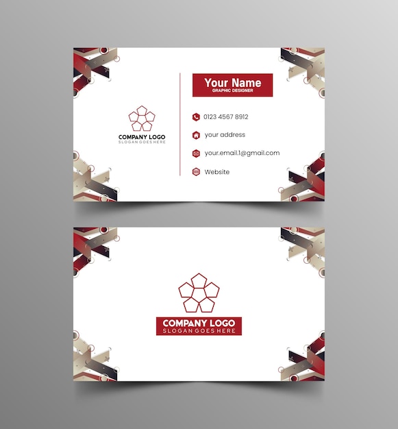 Modelo de diseño simple de nombre y tarjeta de identificación 8