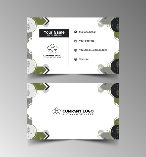 Modelo de diseño simple de nombre y tarjeta de identificación 8