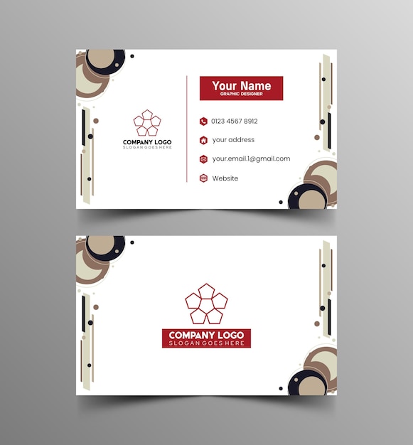 Modelo de diseño simple de nombre y tarjeta de identificación 8